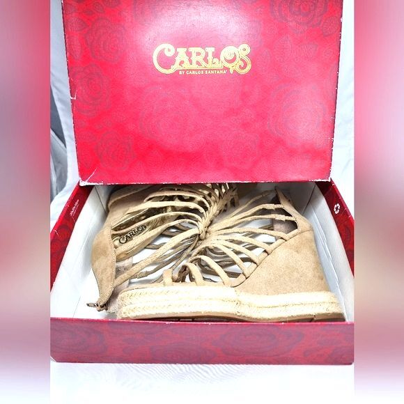 Carlos by Carlos Santana NIB Camilla Sand Vegan Wedge Espadrille Sandal Size 9 - Picture 11 of 12